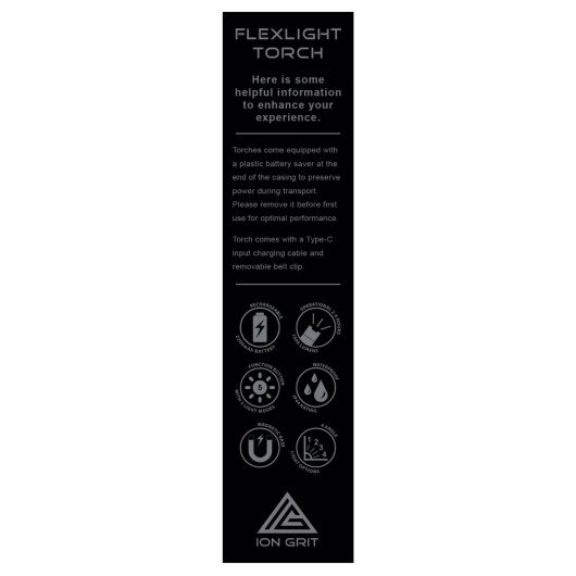 Ion Grit Flex Light Torches Information